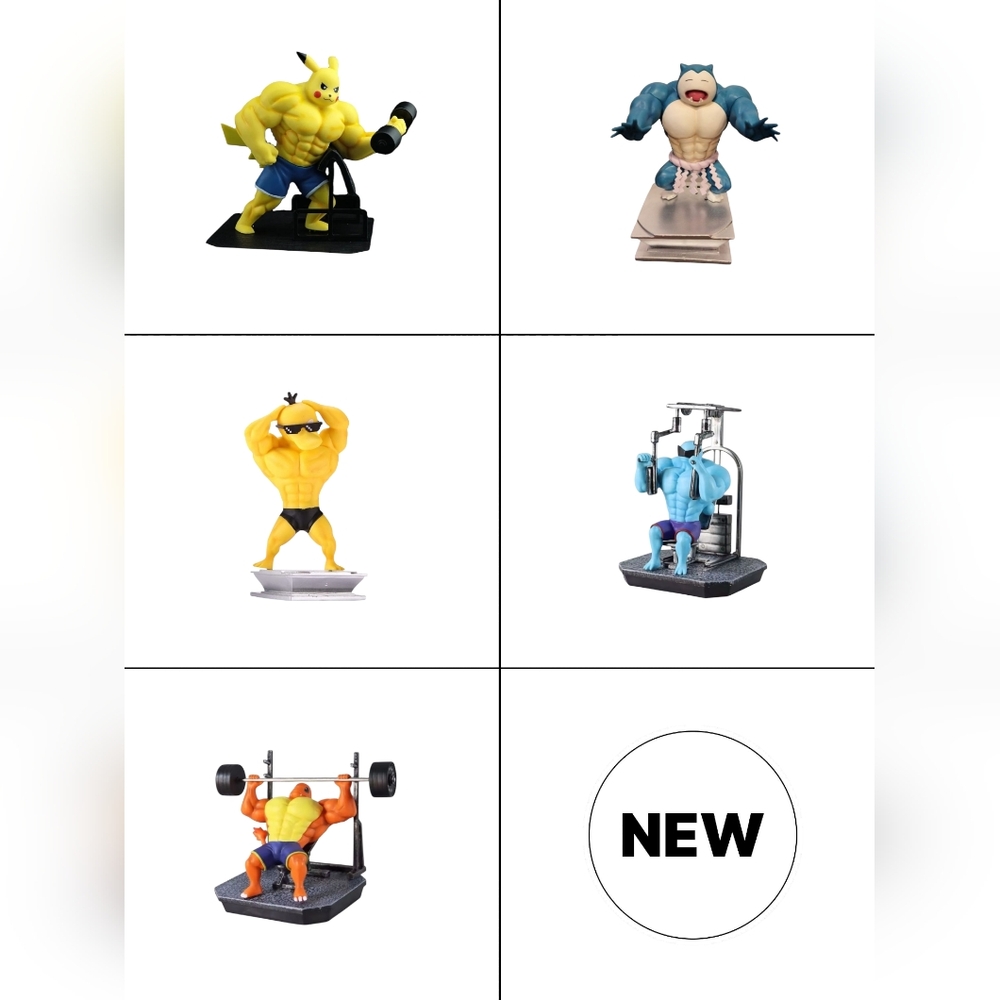 Pokemon Bodybuilding Series Figurines - NEW (5 Varieties)